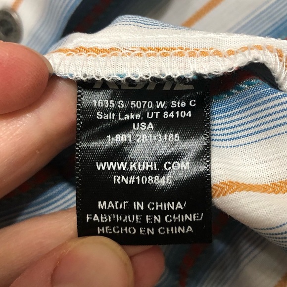 Kuhl Mens Shortsleeve Button Up Western Vintage Stripe Shirt - Size XL - Picture 9 of 9